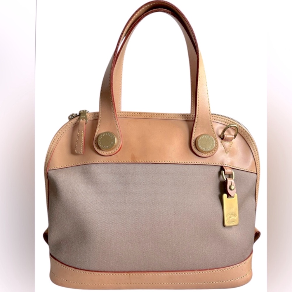 Dooney & Bourke Tan And Cream Satchel